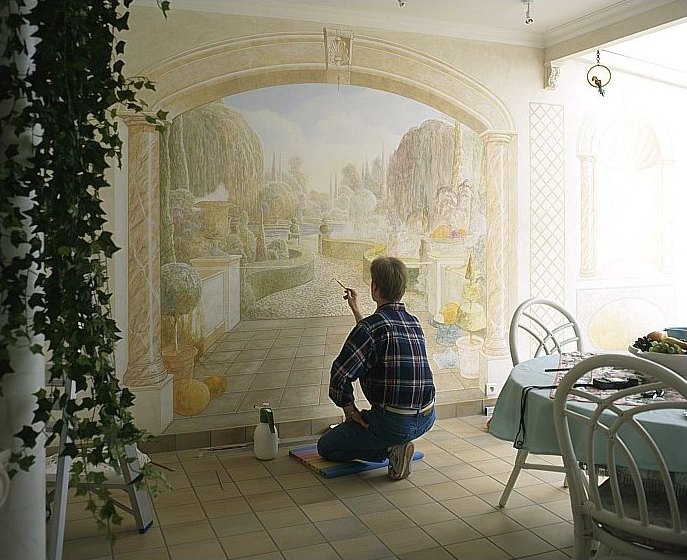 Tijdens de werkzaamheden fresco