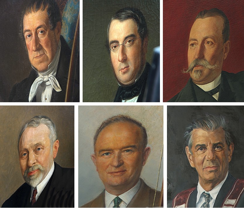 Enkele van de reeds eerder geschilderde officiële portretten...